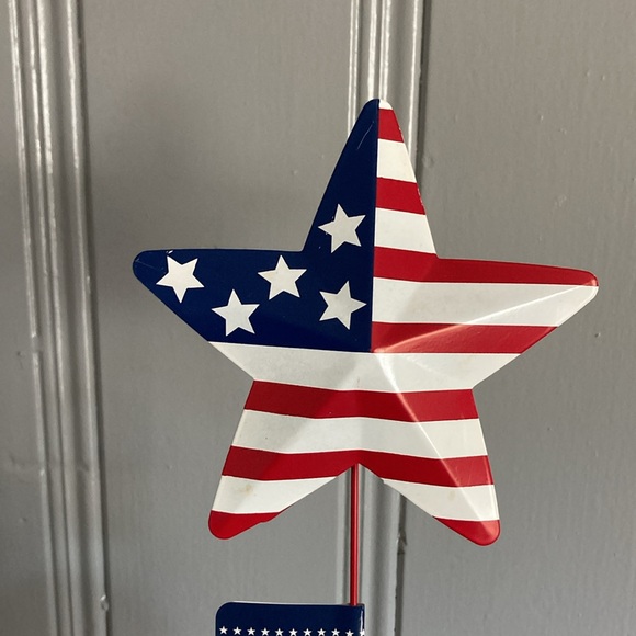 NWT- Set of 5- Welcome Gnomes & 3 Patriotic Stars 🇺🇸 Metal Yard Stakes - Picture 14 of 17